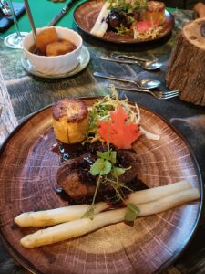 A plate of food from the restaurant