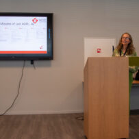 IMG_7644 Anita de Zeeuw, Secretary of the NCCC making a presentation.